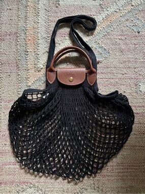Longchamp Le Pliage Filet Knit Shoulder Bag